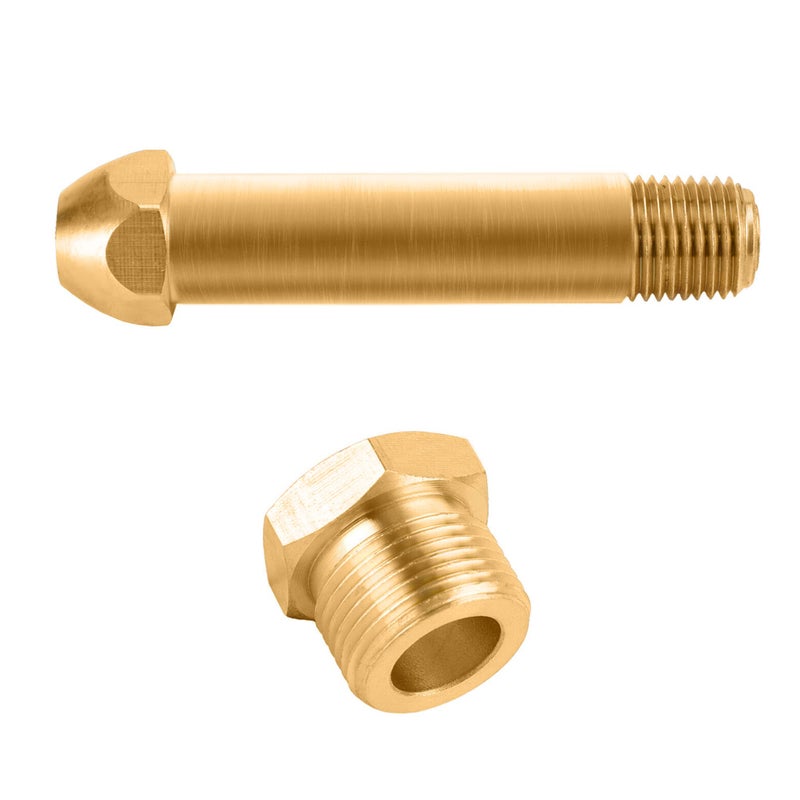 COLIBYOU CGA-580 Nut & 3" Nipple, Regulator Inlet Bottle Fittings (Helium Argon Nitrogen) - Image 2